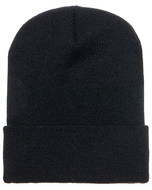 12-Piece Product Package: Yupoong 1501 Adult Cuffed Knit Beanie with Embroidery Customization