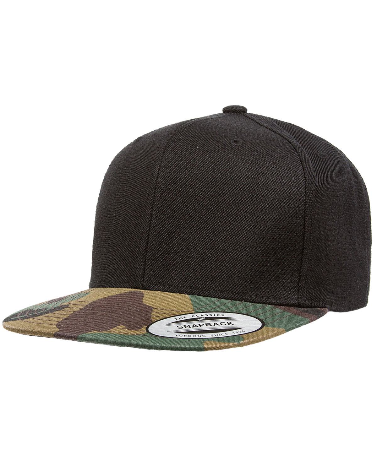 12 Piece Product Package: Yupoong 6089 Adult 66-Panel Structured Flat Visor Classic Snapback with Embrodiery Customization