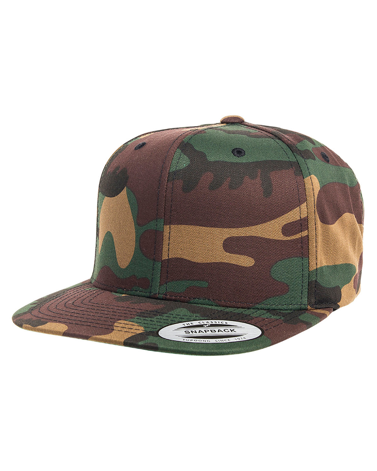 12 Piece Product Package: Yupoong 6089 Adult 66-Panel Structured Flat Visor Classic Snapback with Embrodiery Customization