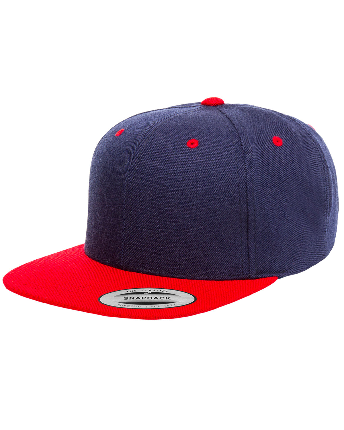 12 Piece Product Package: Yupoong 6089 Adult 66-Panel Structured Flat Visor Classic Snapback with Embrodiery Customization