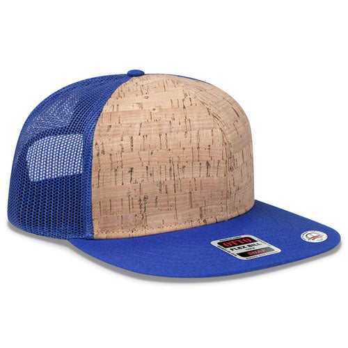 OTTO Cork Crown Snap 6 Panel Pro Style Mesh Back Trucker Snapback Hat