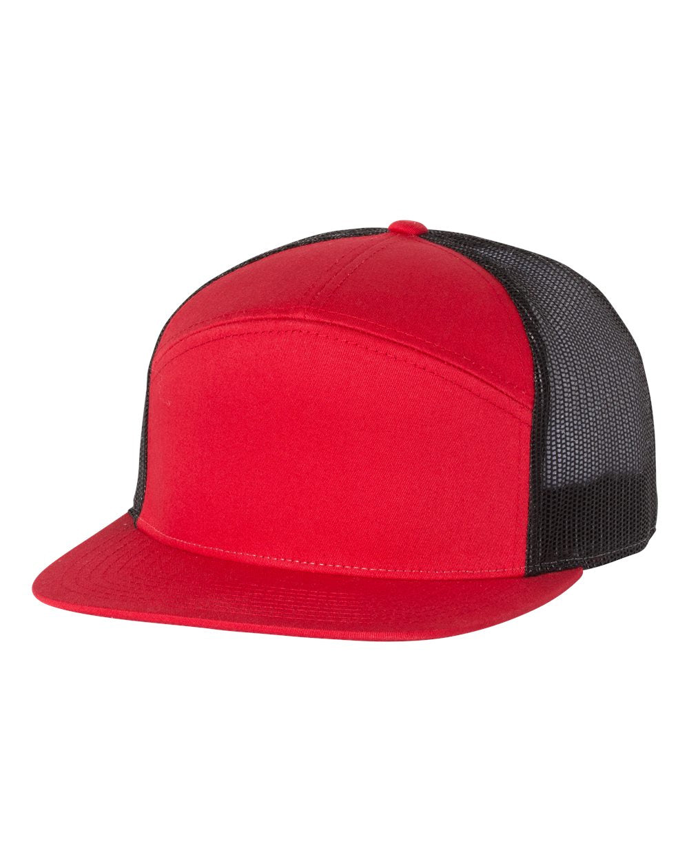 Richardson 168 7 Panel Trucker Hat, Flat Bill Snapback