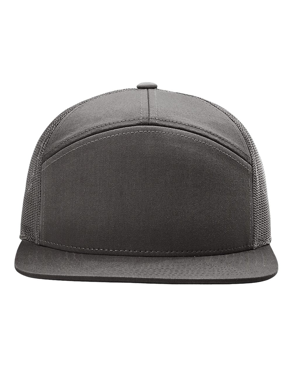 Richardson 168 7 Panel Trucker Hat, Flat Bill Snapback