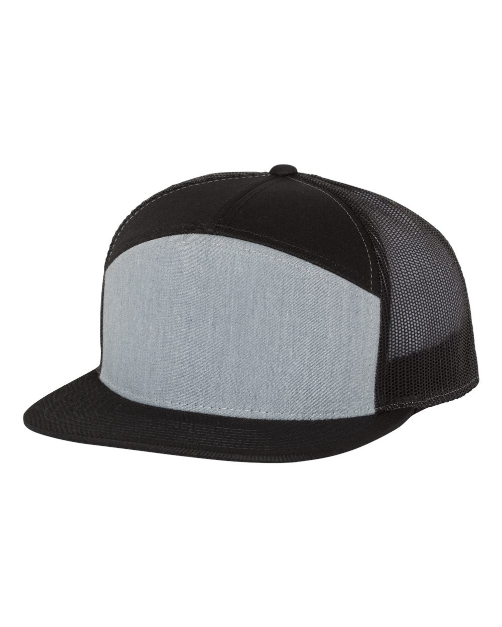 Richardson 168 7 Panel Trucker Hat, Flat Bill Snapback