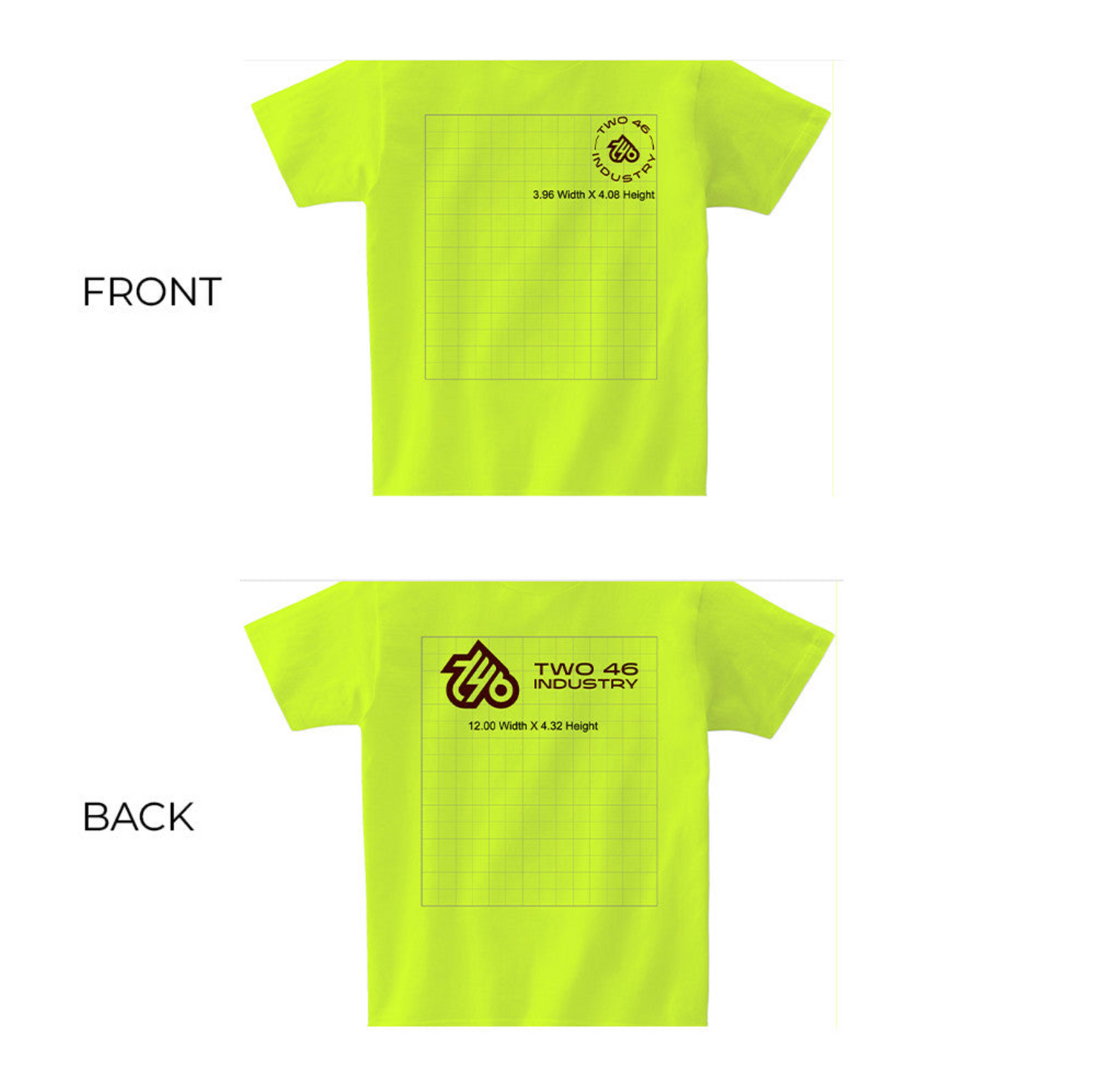 Left Chest & Back Side DTF