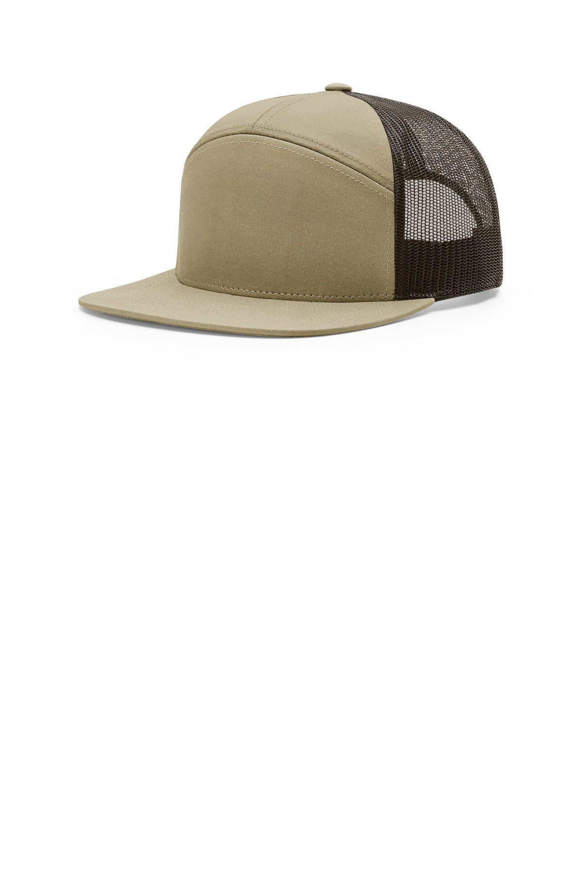 Richardson 168 7 Panel Trucker Hat, Flat Bill Snapback