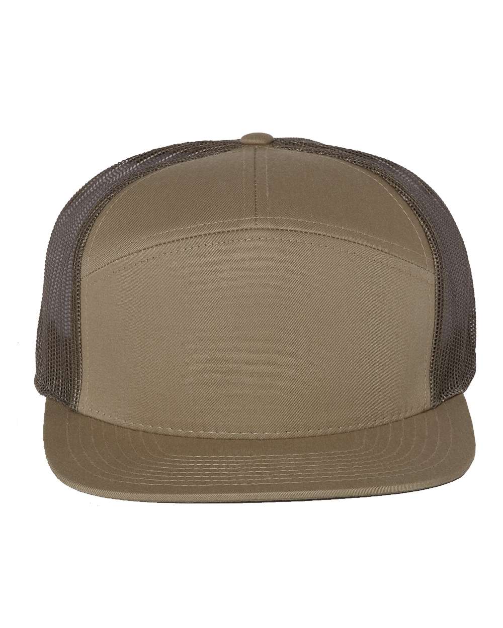 Richardson 168 7 Panel Trucker Hat, Flat Bill Snapback