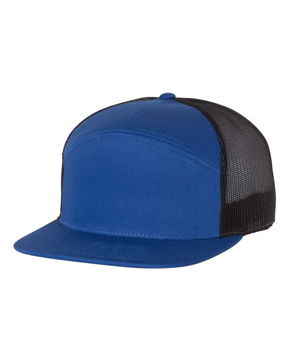 Richardson 168 7 Panel Trucker Hat, Flat Bill Snapback