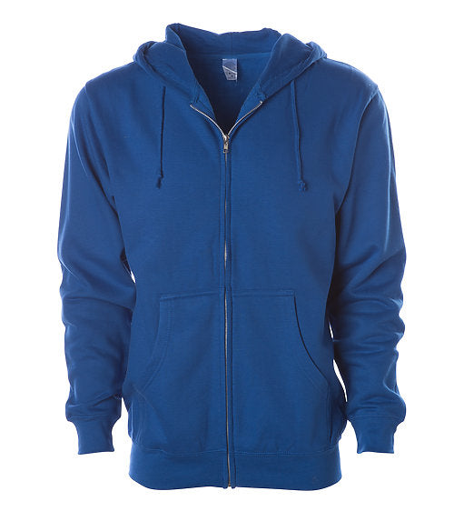 Midweight Zip Hooded Sweatshirt