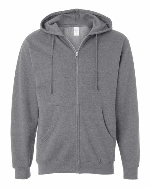 Midweight Zip Hooded Sweatshirt