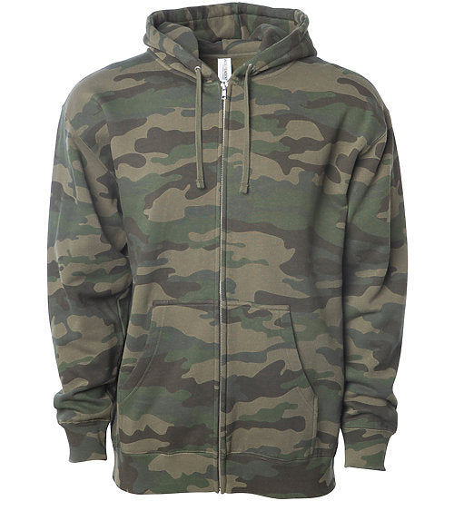 Midweight Zip Hooded Sweatshirt