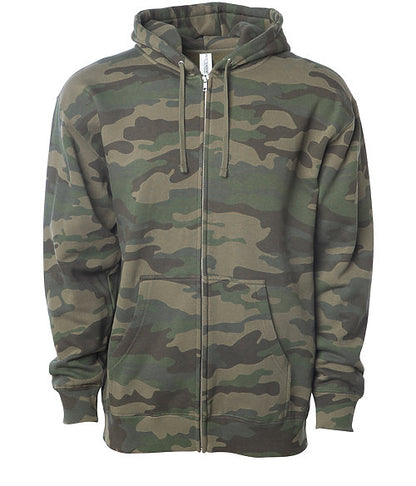 Midweight Zip Hooded Sweatshirt